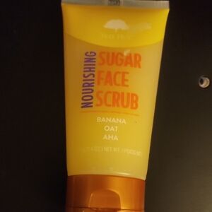 Bright Yellow Sugar Face Scrub with Exfoliating Properties and Glossy Finish